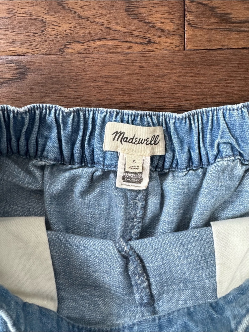 Madewell Denim Pull On Shorts Norland Wash Size Small - Picture 4 of 7